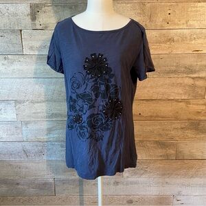 💥5/$25 Bass‎ women's navy coloured t-shirt  in size medium